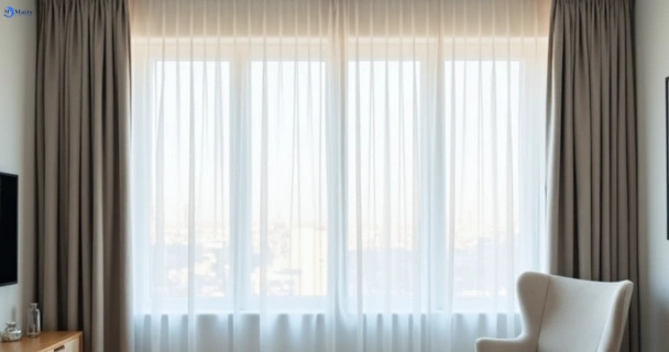 Freshly steam cleaned curtains in worongary QLD