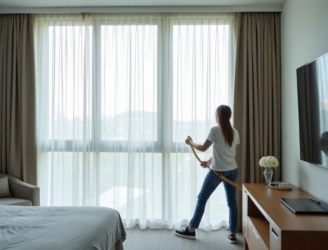 Worongary Sheer Curtain Cleaning